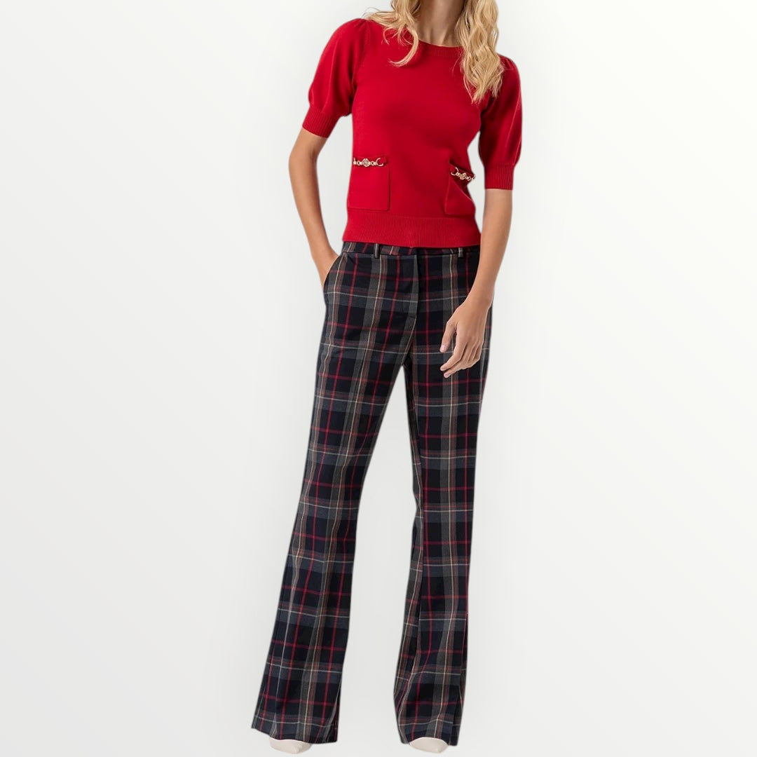 FRACOMINA - MAGLIA CON MANICHE CORTE A SBUFFO