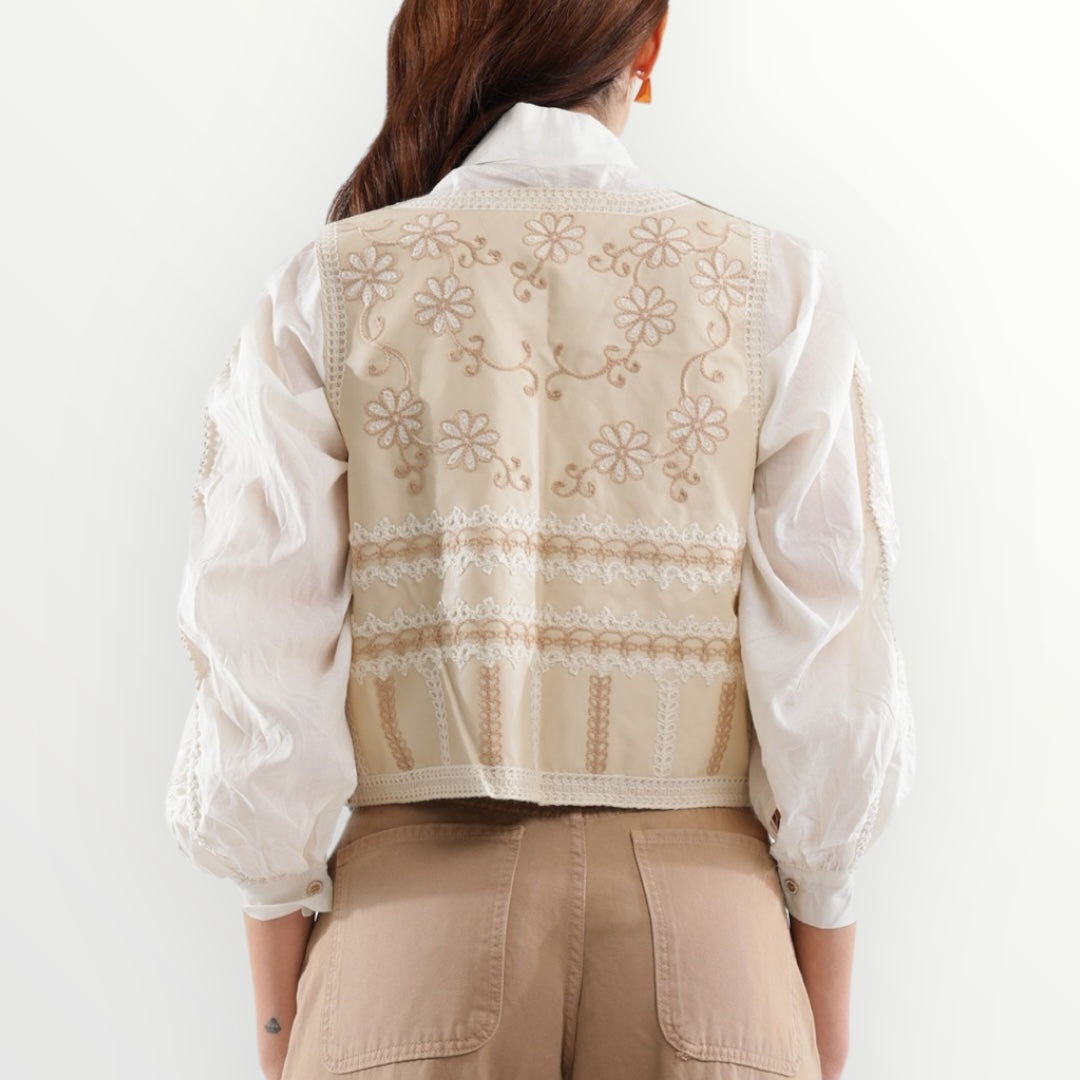 HAVEONE - GILET RICAMATO