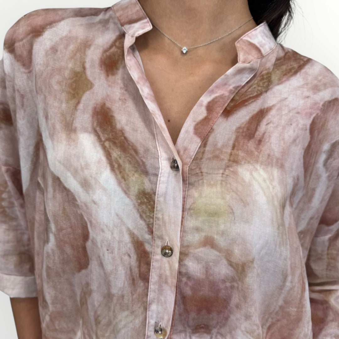 HAVEONE - CAMICIA IN STAMPA SFUMATA
