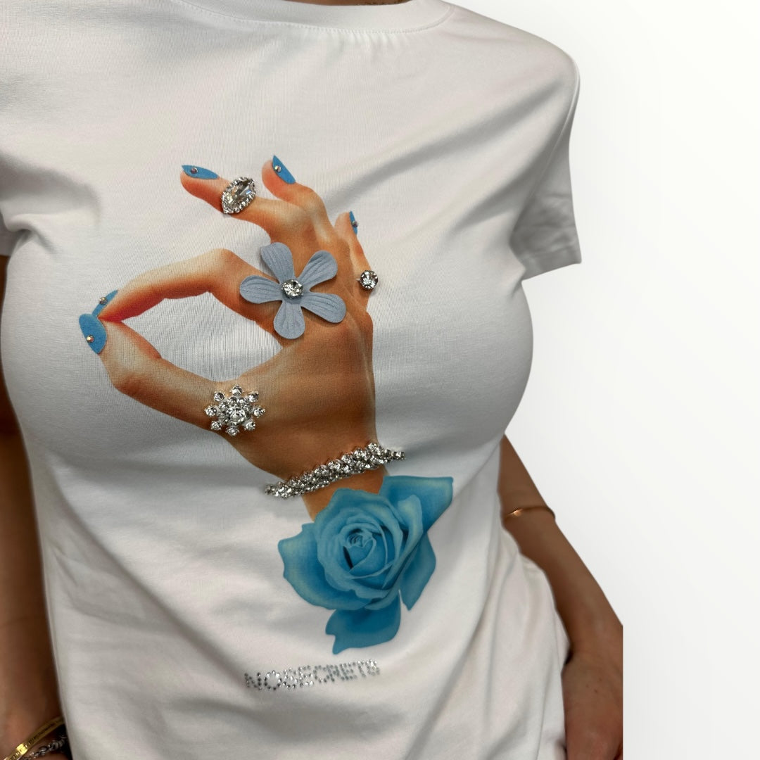 NOSECRETS - T-SHIRT CON APPLICAZIONI