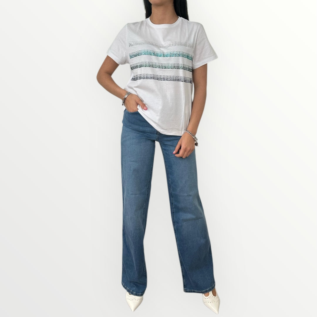 EMME MARELLA - T-SHIRT FOGLIA