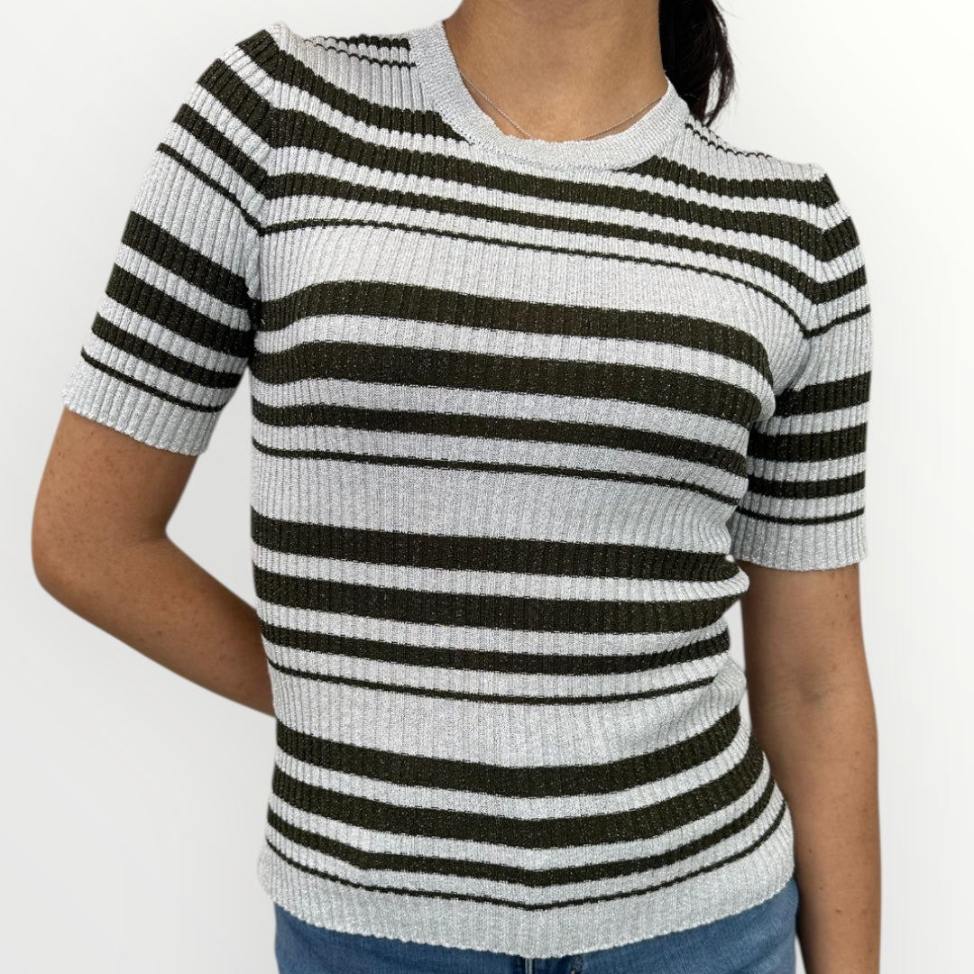 ANGELA DAVIS - MAGLIA IN LUREX A COSTINE