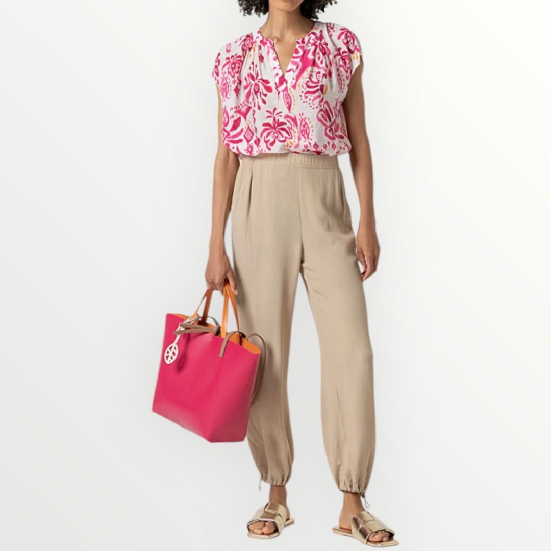 SURKANA - BLUSA CON COLLO ALLA COREANA
