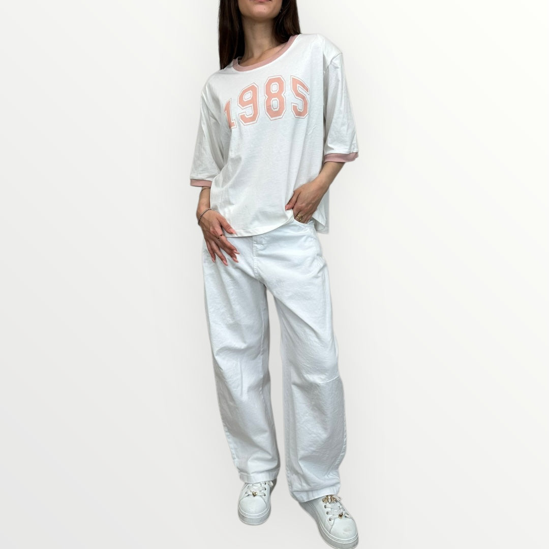 HAVEONE - T-SHIRT CON SPALLE IMBOTTITE