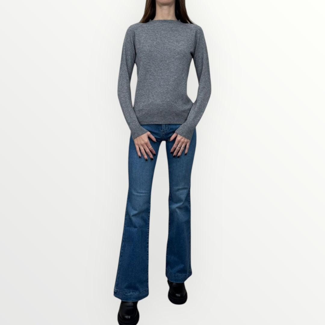 ANGELA DAVIS - MAGLIA SEMPLICE CON PROFILI A COSTINA