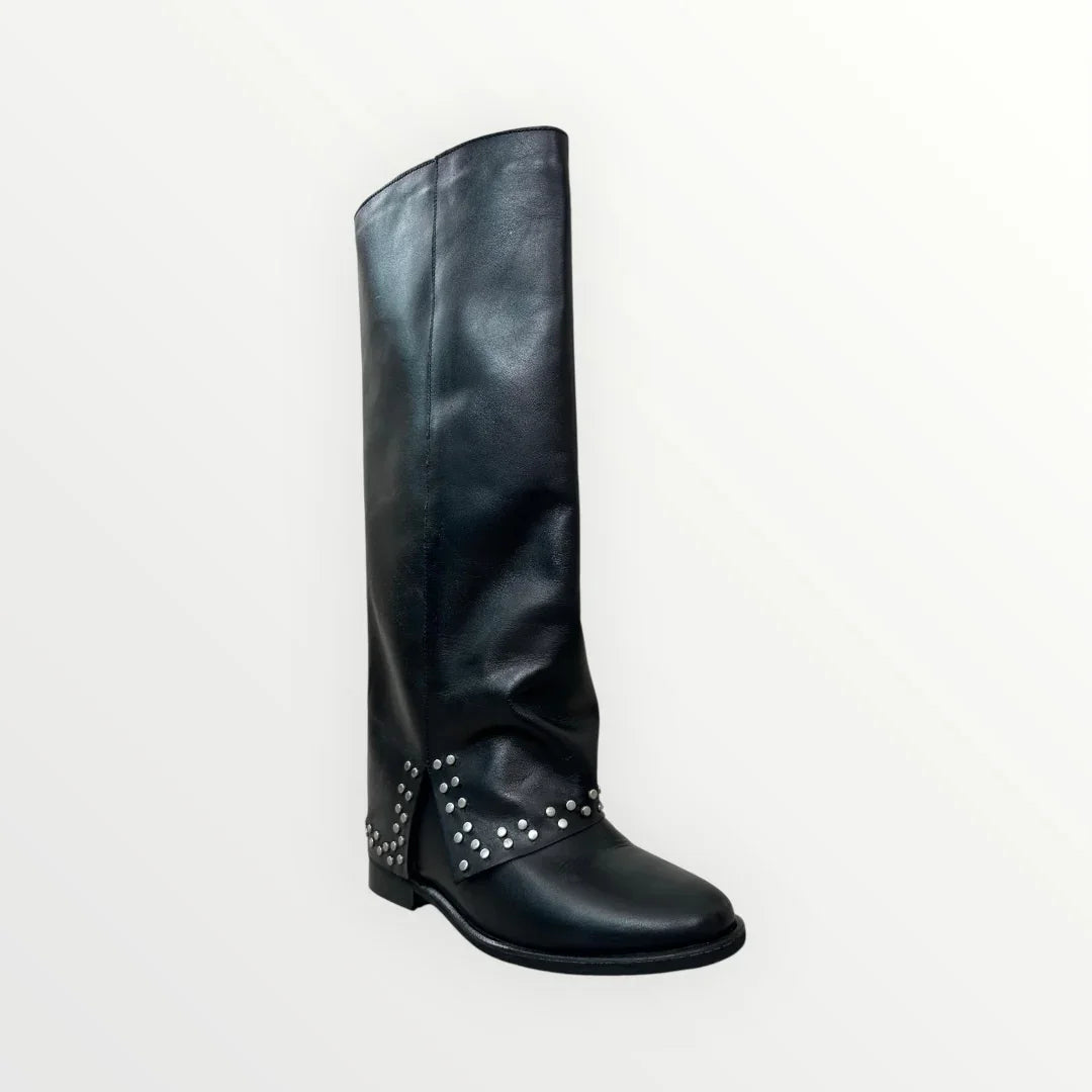 DIVINE FOLLIE - STIVALE CON RISVOLTO BORCHIATO
