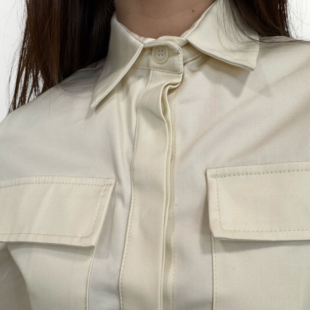 KING KONG - CAMICIA CROP A MANICHE CORTE