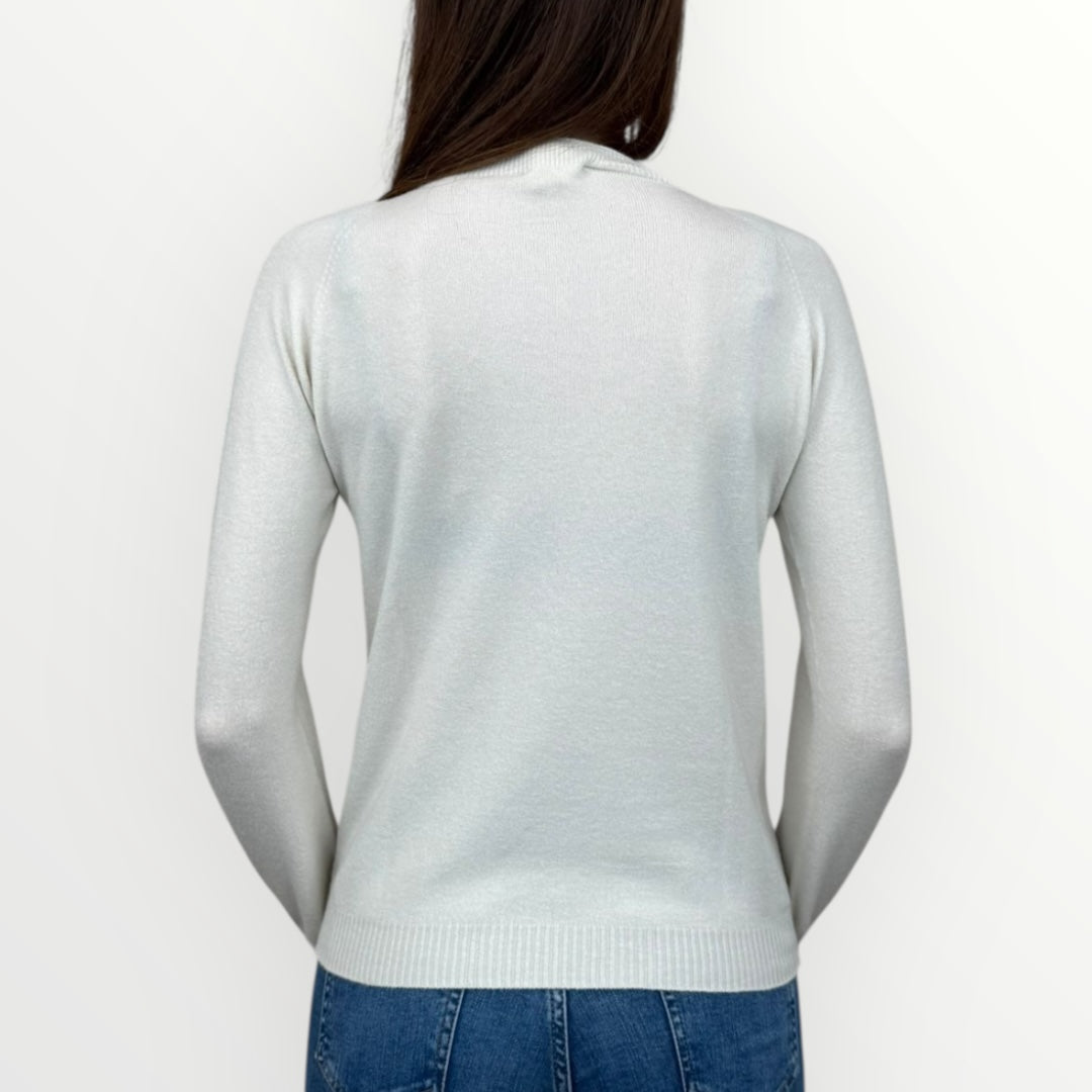 ANGELA DAVIS - MAGLIA SEMPLICE CON PROFILI A COSTINA