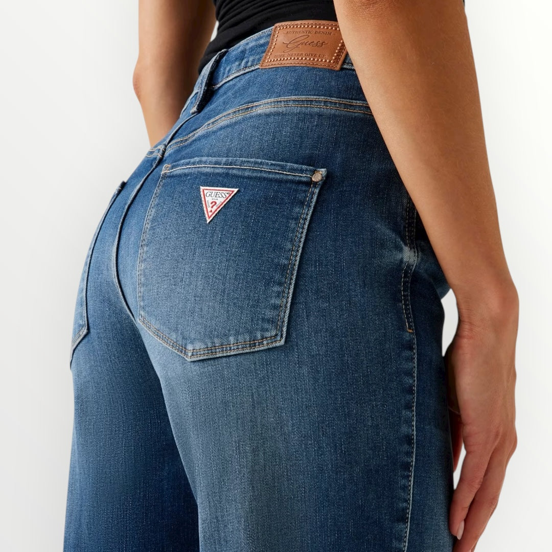 GUESS - JEANS A PALAZZO LAVAGGIO MEDIO