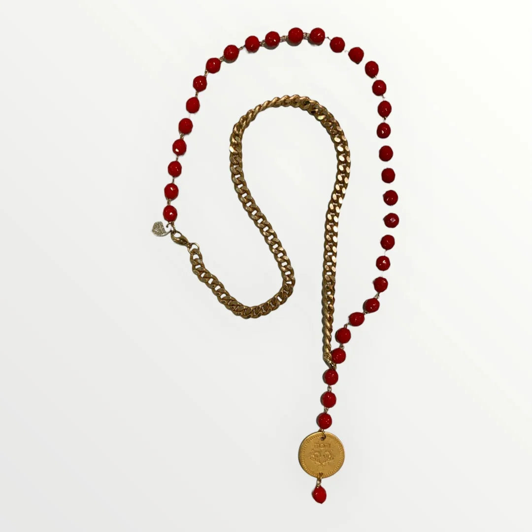 MOMI - COLLANA FRANCESCA LUNGA MEDAGLIA