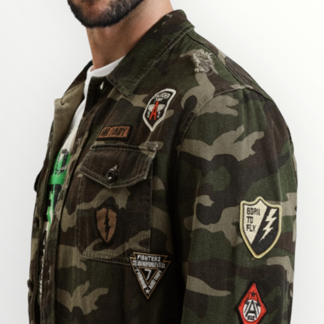 GIANNI LUPO - GIUBBOTTO CON PATCHWORK
