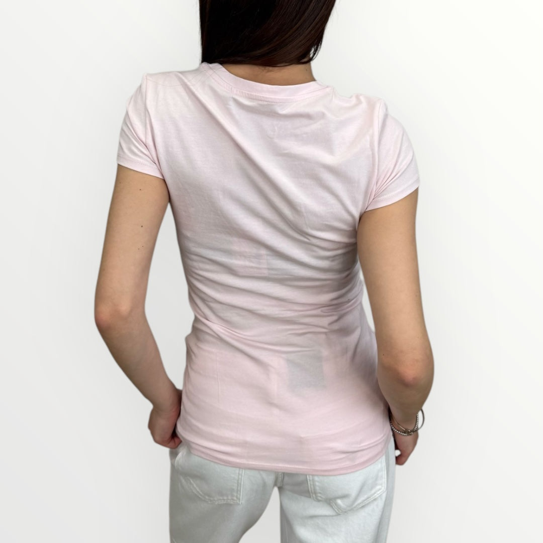 GUESS - T-SHIRT CON LOGO A TRAINGOLO