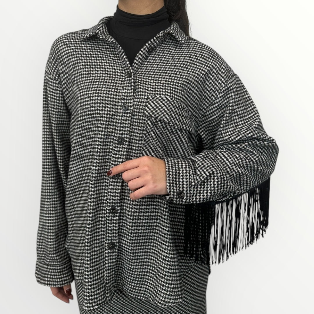 MOTEL - CAMICIA PIEDE DE PULE CON FRANGE