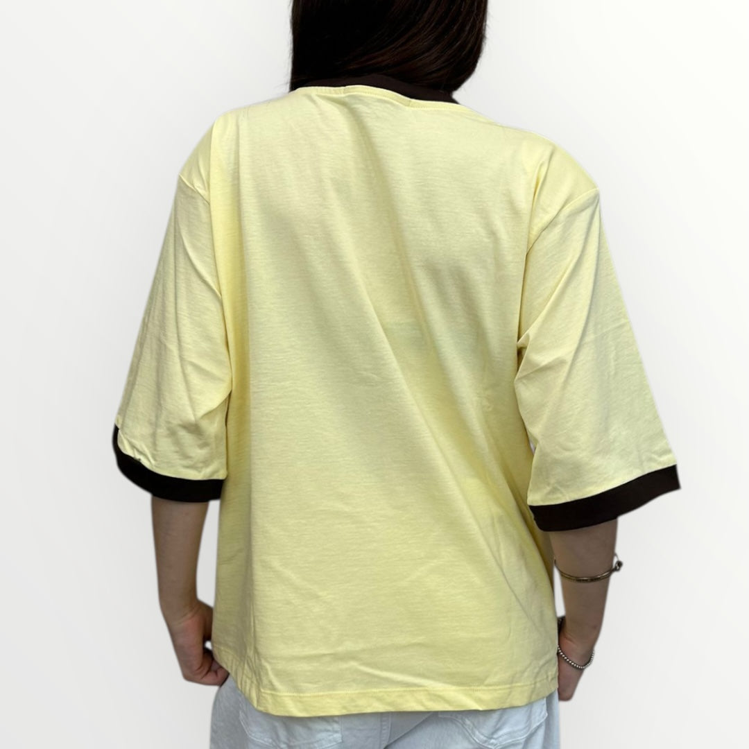 HAVEONE - T-SHIRT CON SPALLE IMBOTTITE