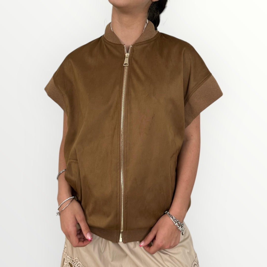 KING KONG - GILET CON EFFETTO SCAMOSCIATO