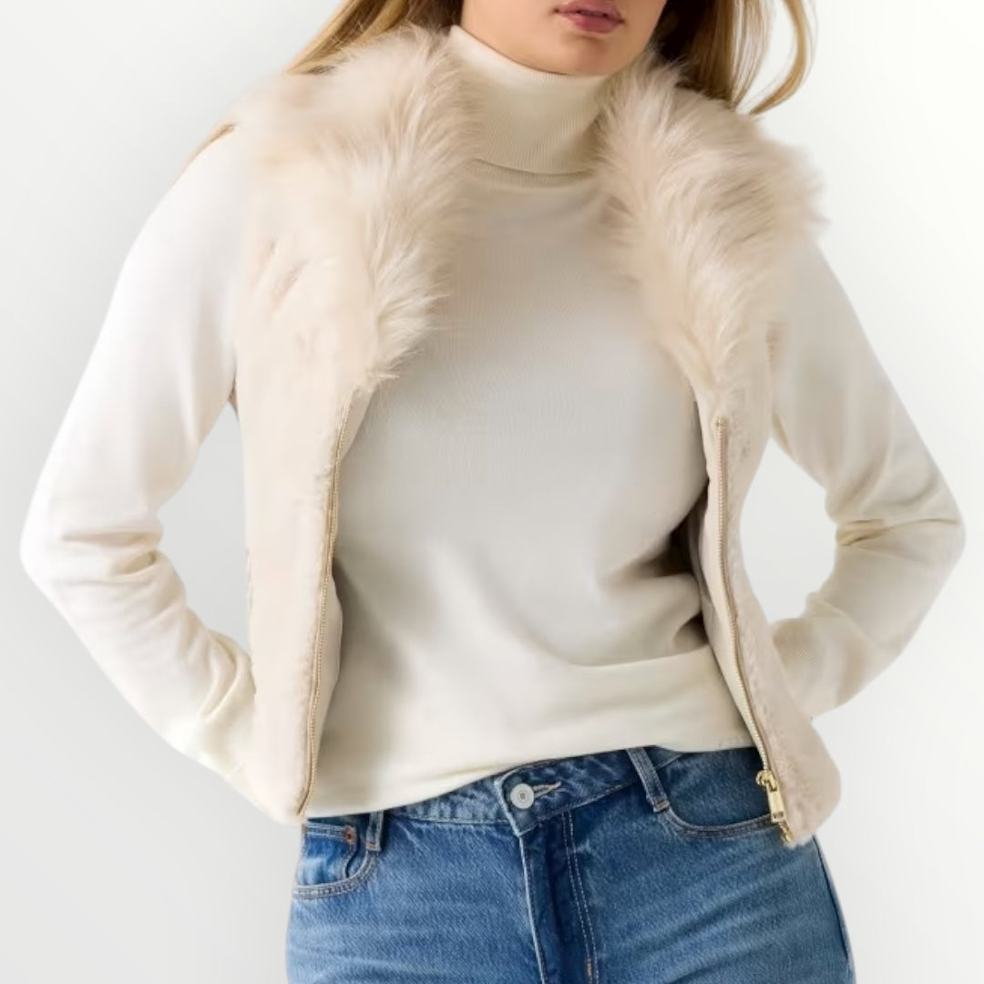 GUESS - GIACCA GILET IN ECO PELLICCIA