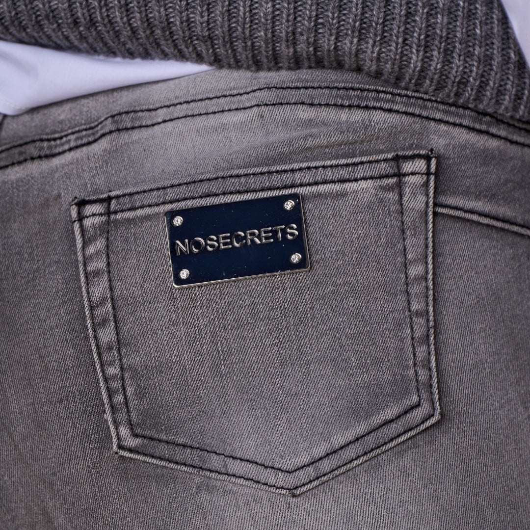 NO SECRETS - JEANS CON CASCATA DI DIAMANTI