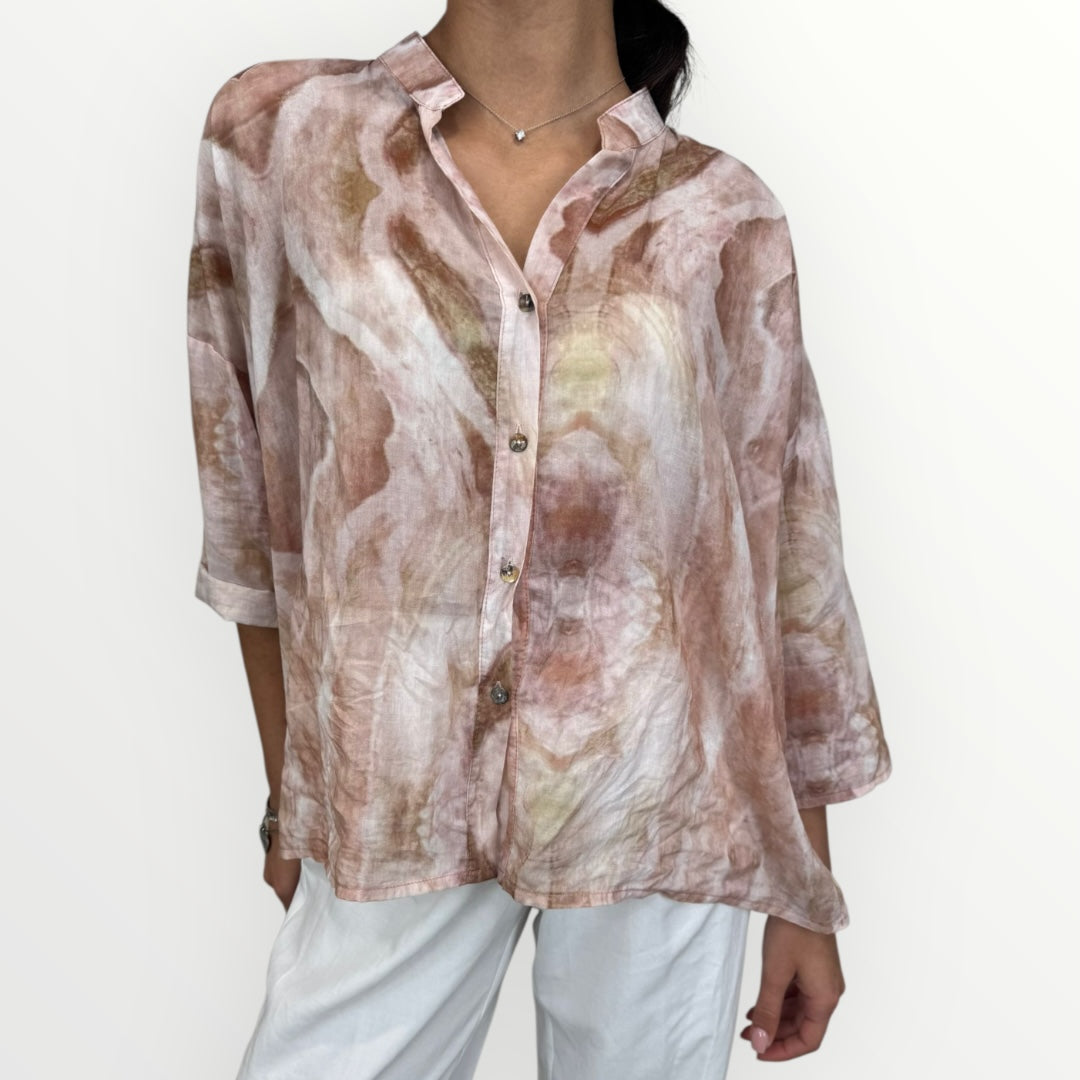 HAVEONE - CAMICIA IN STAMPA SFUMATA