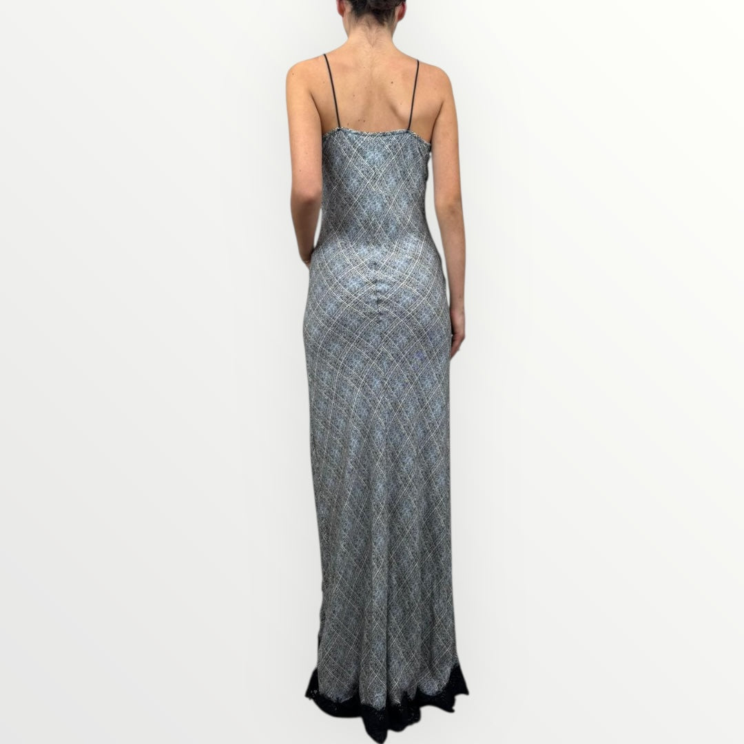 HAVEONE - ABITO LUNGO CON PROFILI IN PIZZO