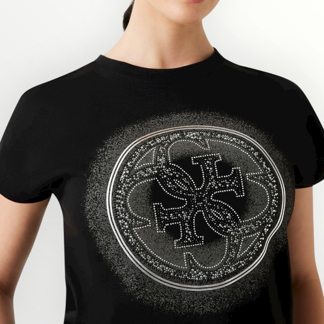 GUESS - T-SHIRT CON LOGO SFUMATO