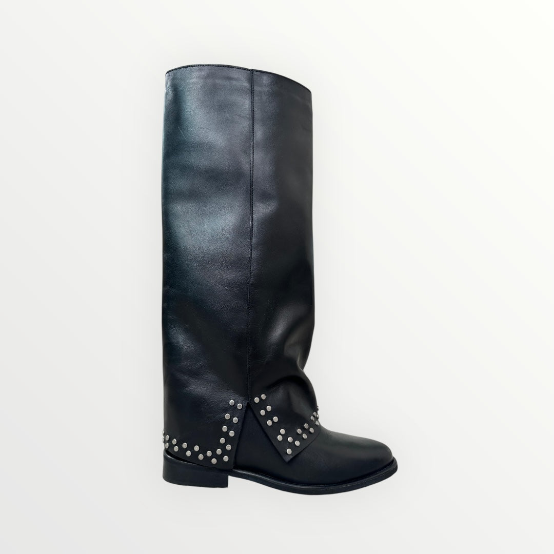 DIVINE FOLLIE - STIVALE CON RISVOLTO BORCHIATO