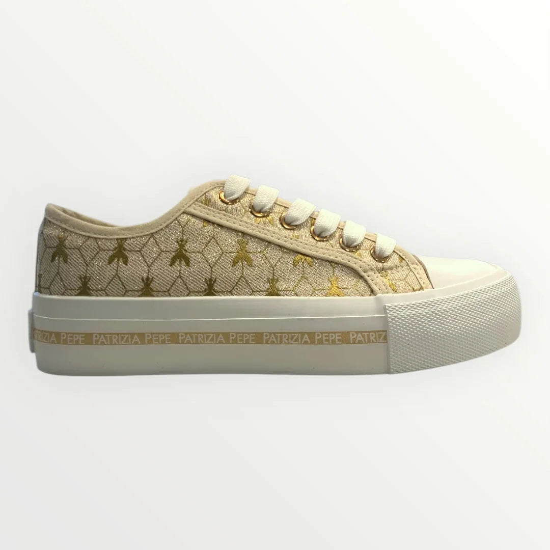 PATRIZIA PEPE - SNEAKER CON STAMPE DORATE