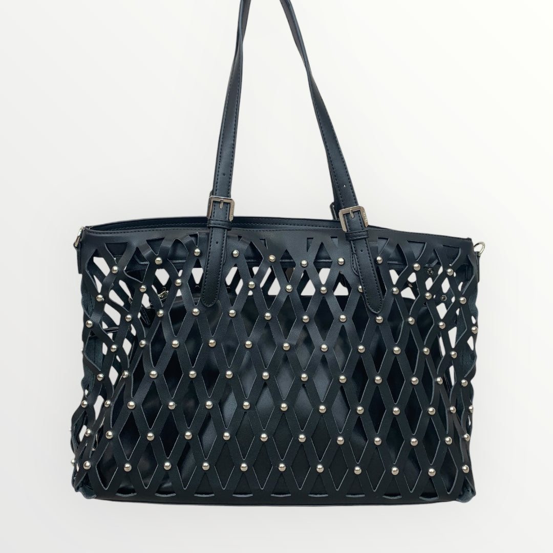 MIMI' MUA' - BORSA GRANDE TRAFORATA CON BORCHIE