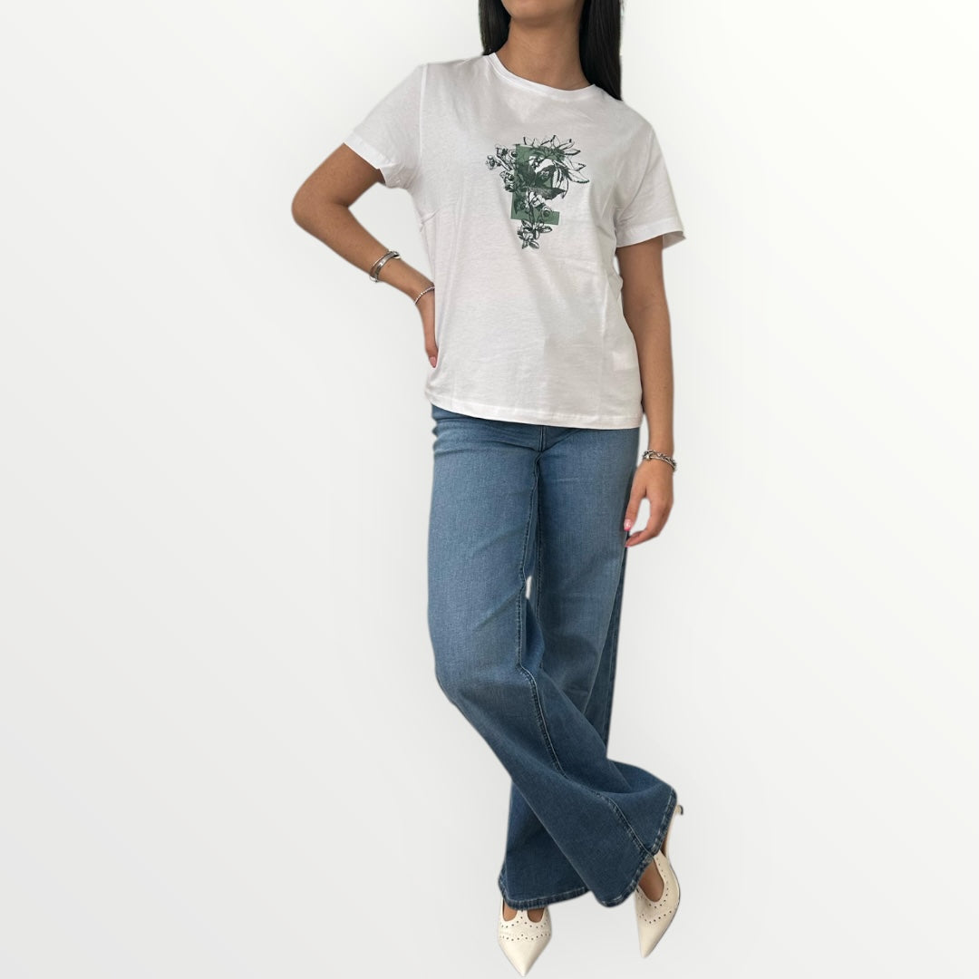 EMME MARELLA - T-SHIRT FOGLIA