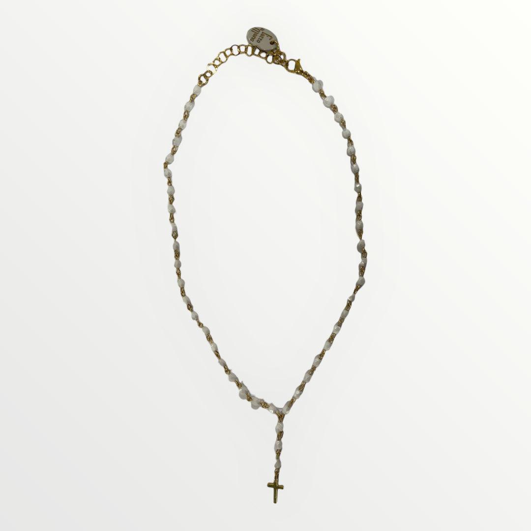 MOMI - COLLANA ROSARIO CORTO CROCE - LOFT.73