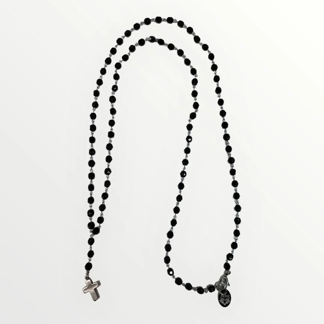 MOMI - COLLANA ROSARIO LUNGO CROCE - LOFT.73