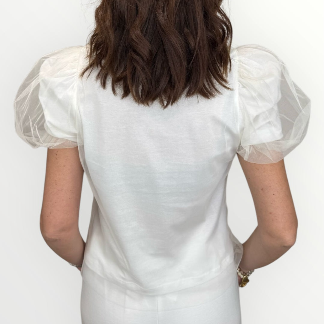 IMPERIAL - T-SHIRT CON TULLE