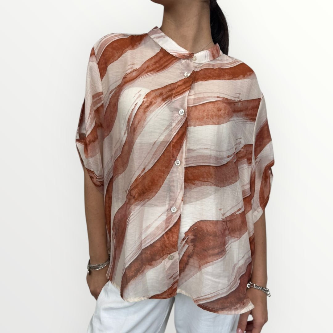 HAVEONE - CAMICIA A FANTASIA GEOMETRICA