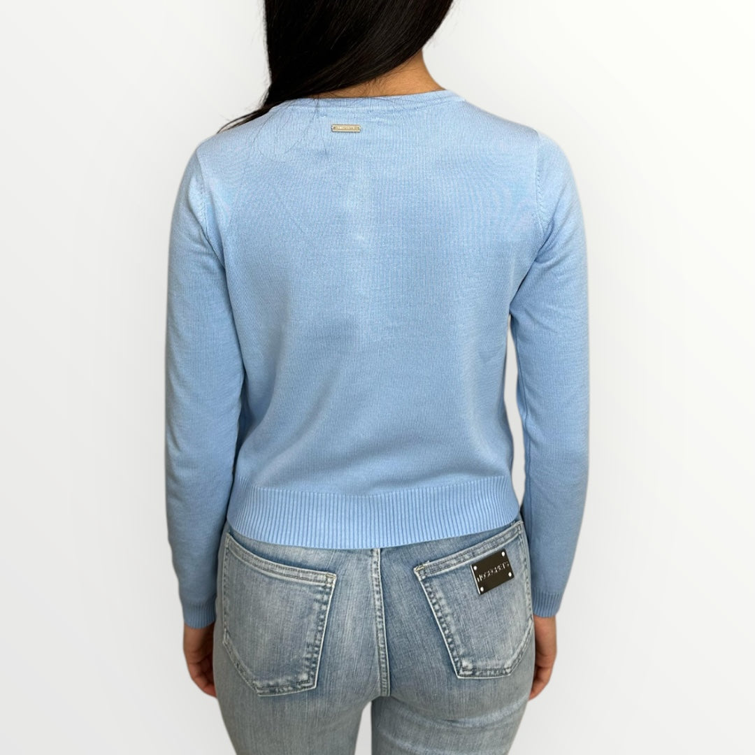 NOSECRETS - CARDIGAN CON TRAMA A ROMBI E STRASS