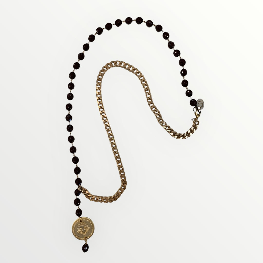 MOMI - FRANCESCA LONG MEDAL NECKLACE