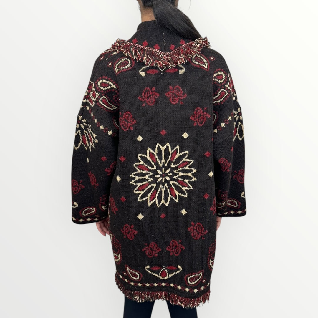 ANGELA DAVIS - CARDIGAN KIMONO SFRANGIATO