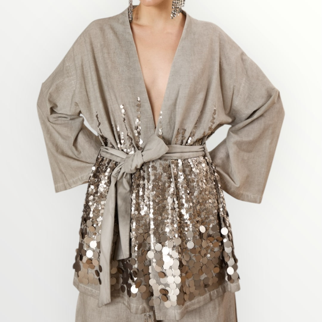 SOUVENIR - KIMONO CON PAILLETTES