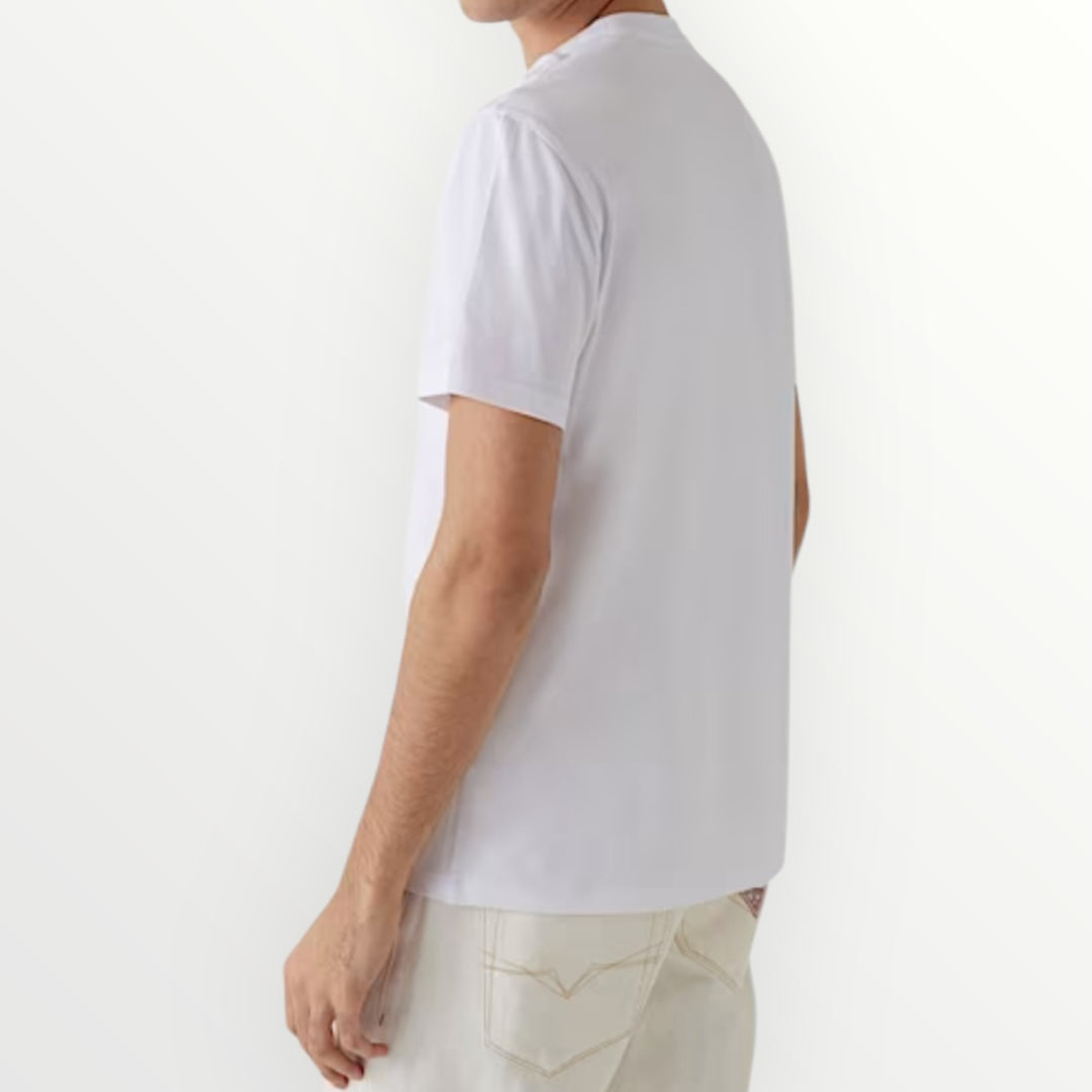 GUESS - T-SHIRT CON LOGO FLOCCATO