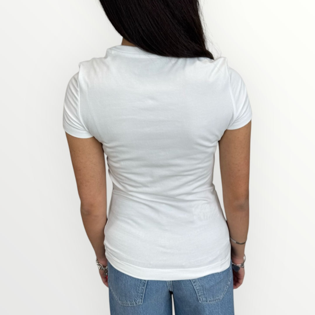 GUESS - T-SHIRT CON LOGO IN STRASS