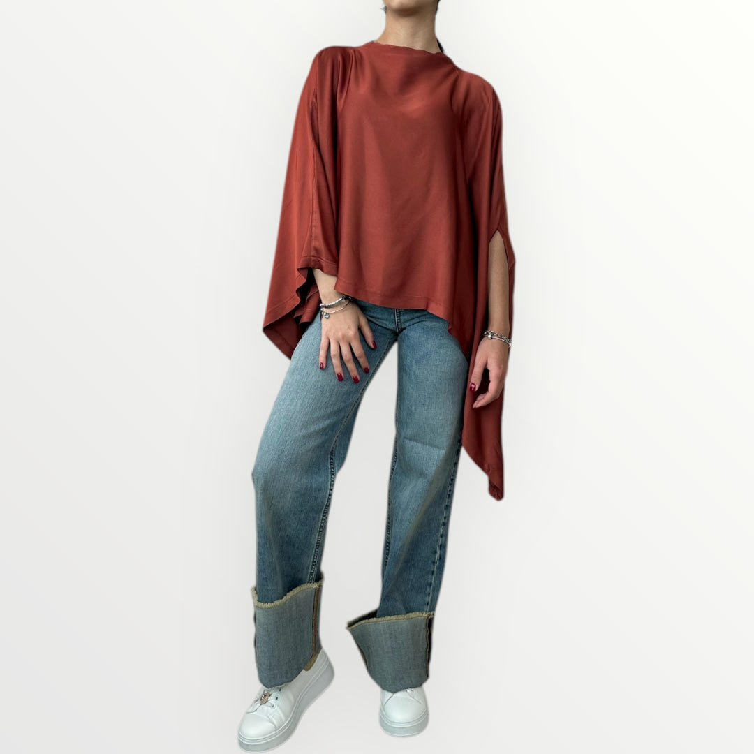 KING KONG - BLUSA CON MANICHE A PIPISTRELLO