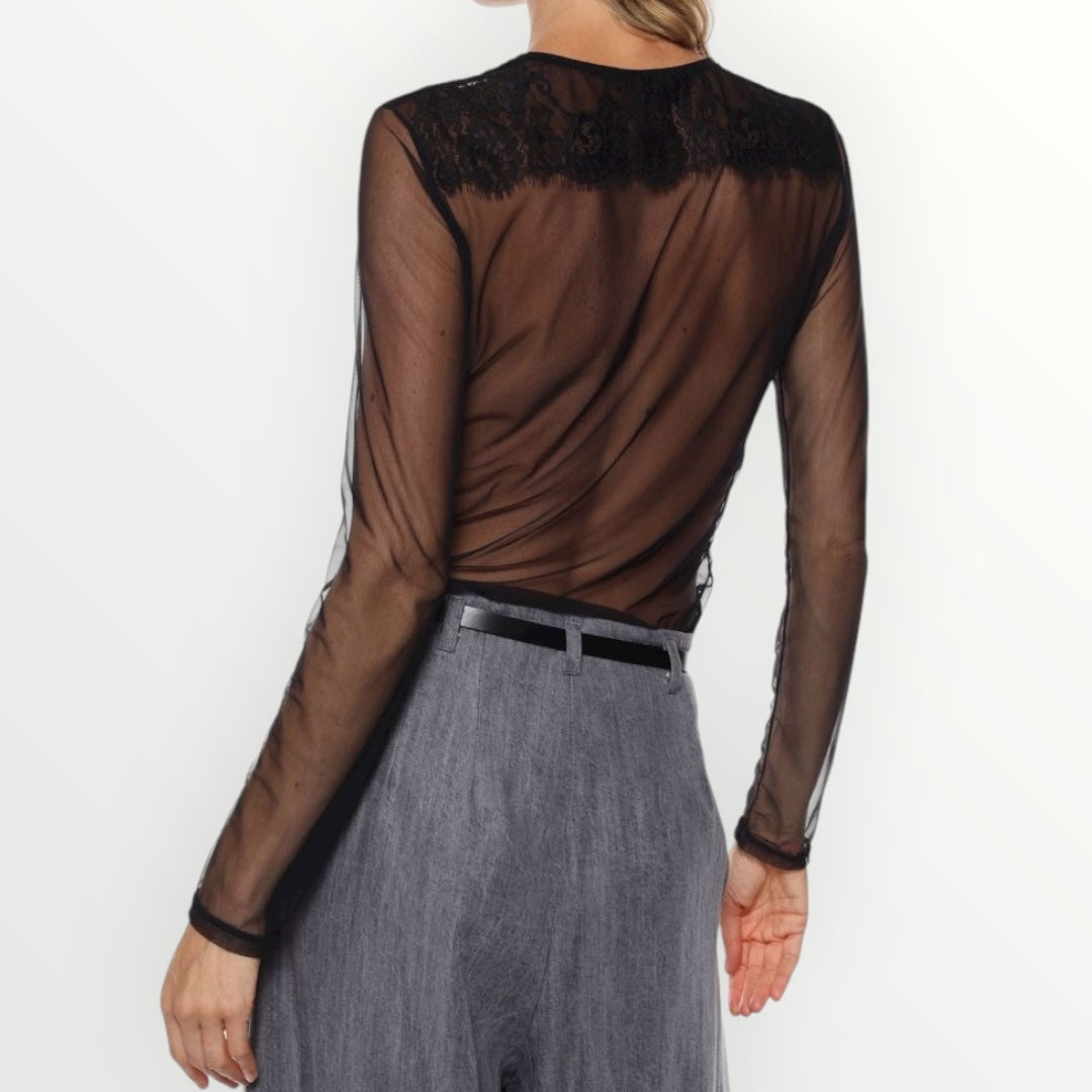 IMPERIAL - T-SHIRT CON INSERTI IN PIZZO