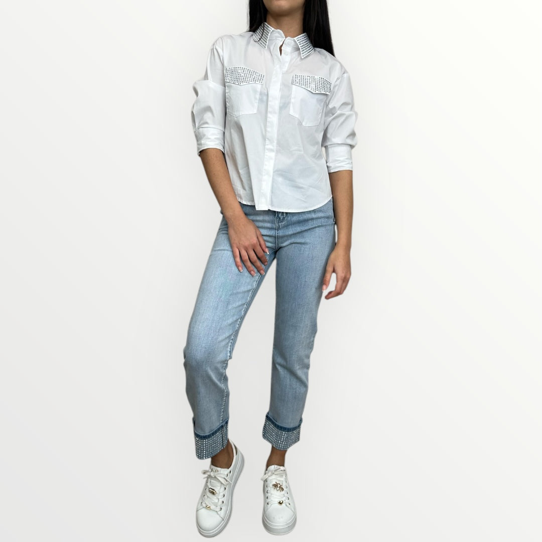 NOSECRETS - CAMICIA CON STRASS
