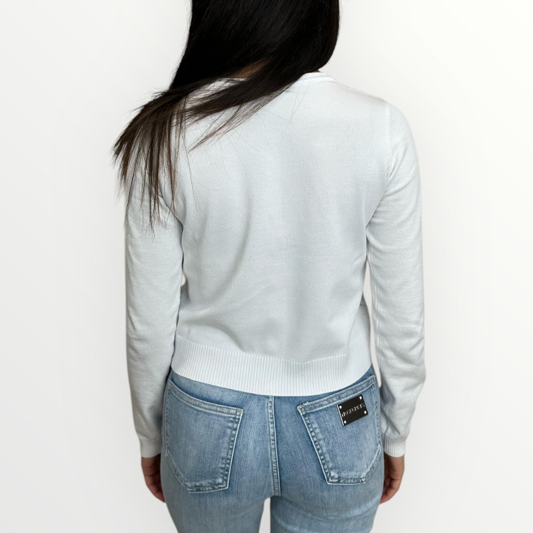 NOSECRETS - CARDIGAN CON TRAMA A ROMBI E STRASS