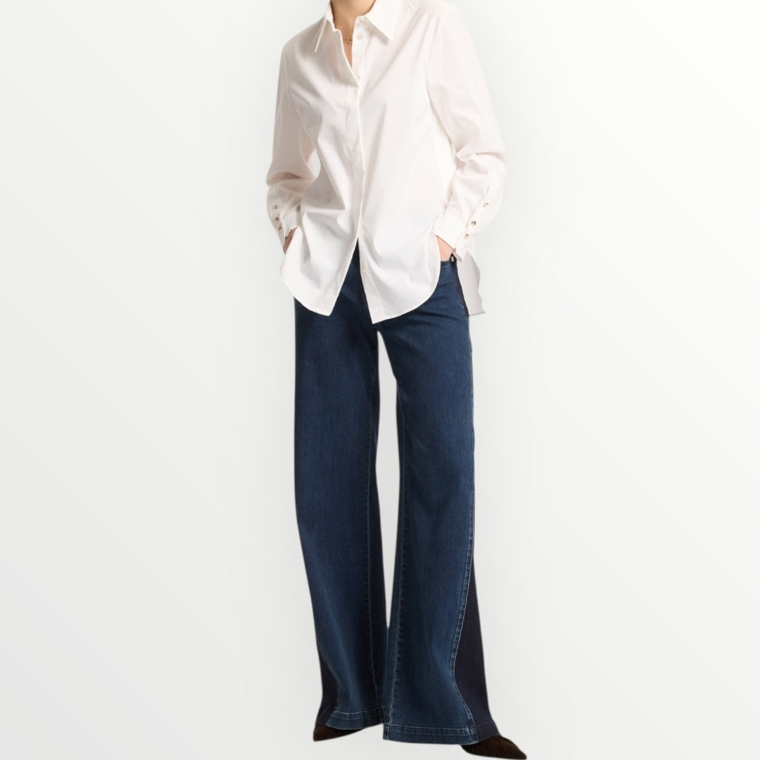 ELENA MIRO' - CAMICIA AMPIA IN POPELINE DI COTONE