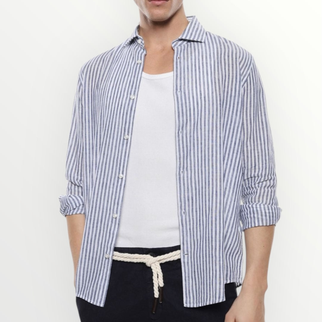IMPERIAL - CAMICIA IN LINO A RIGHE