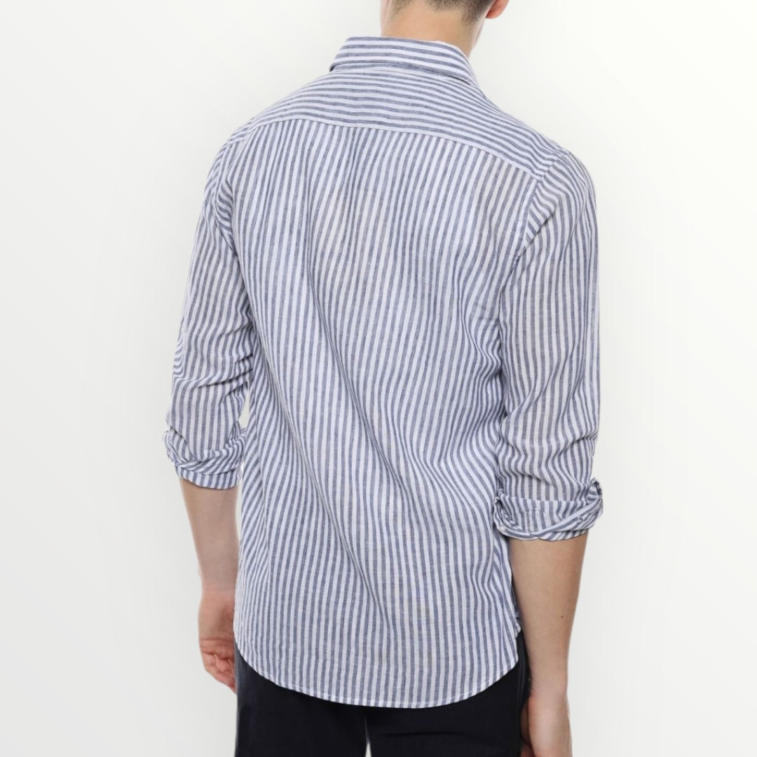 IMPERIAL - CAMICIA IN LINO A RIGHE