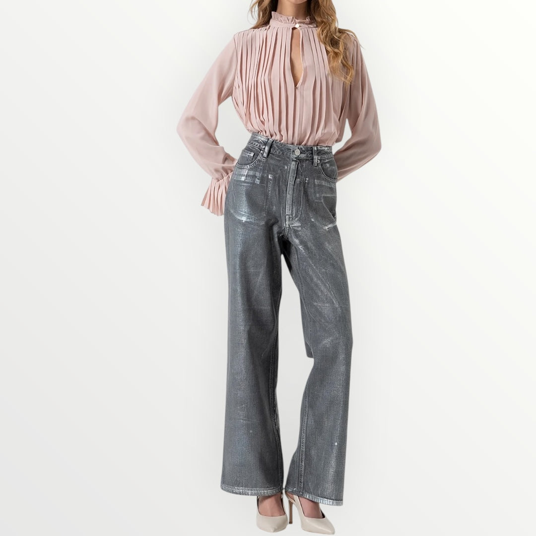 FRACOMINA - JEANS CON EFFETTO SPALMATURA