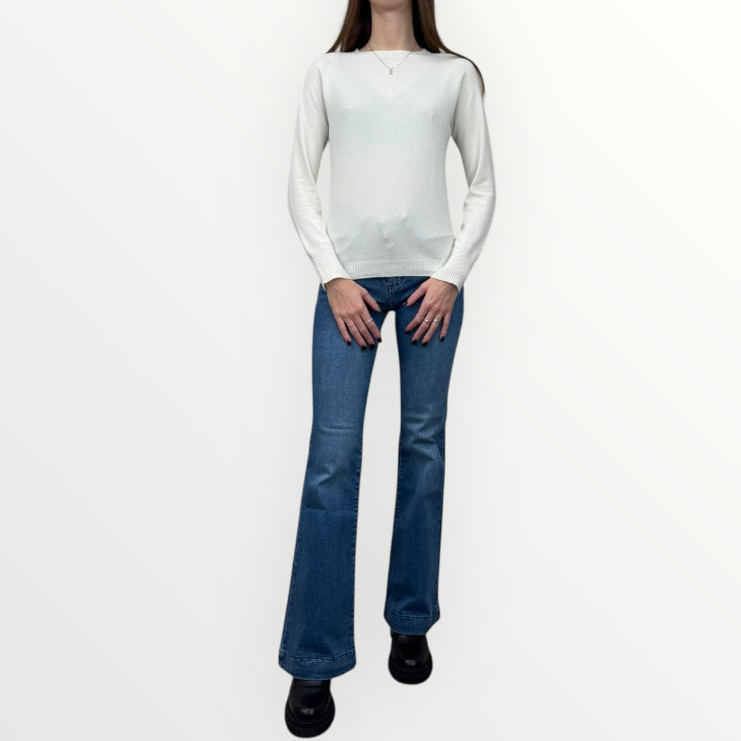 ANGELA DAVIS - MAGLIA SEMPLICE CON PROFILI A COSTINA