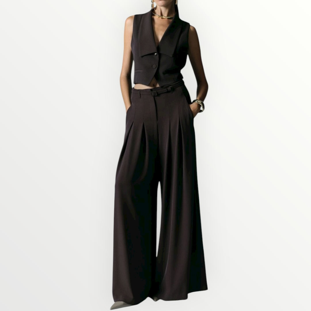 IMPERIAL - PANTALONE A PALAZZO CON PINCE