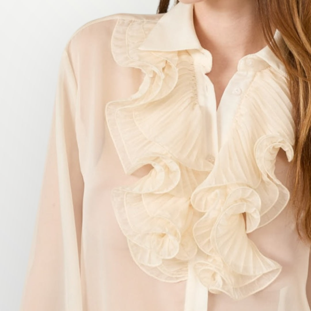 SOUVENIR - CAMICIA CON VOLANTS
