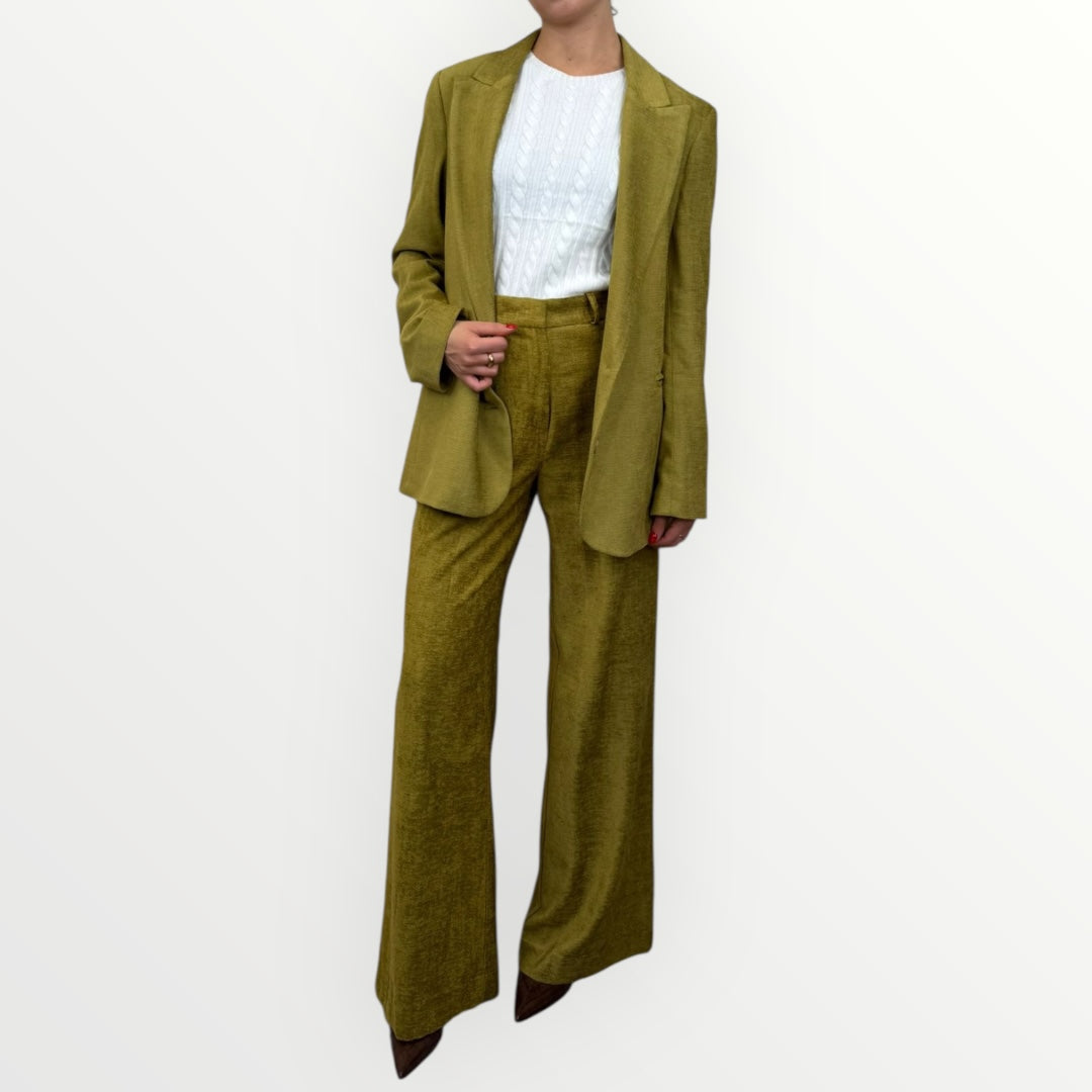 HAVEONE - PANTALONE A PALAZZO IN VELLUTO